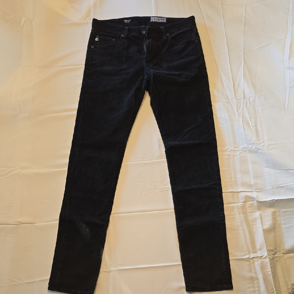 AG Adriano Goldschmied Men's Black Corduroy Pants